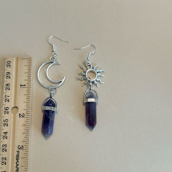 Crystal drop earrings M851 - Picture 6 of 6